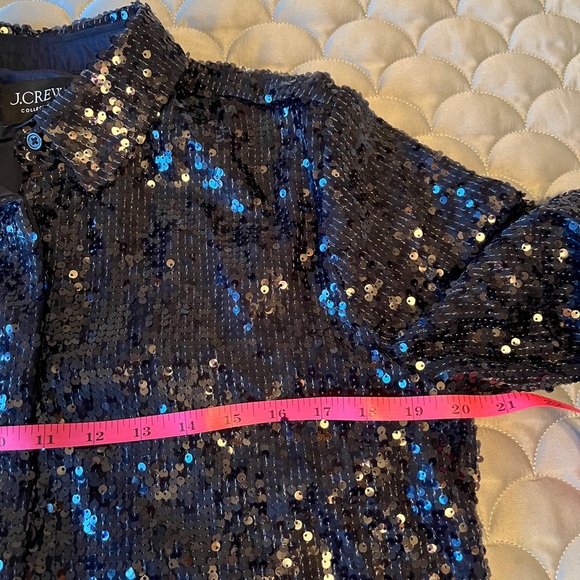 J. CREW Collection Classic-Fit Sequin Shirt Button Down Top Blouse Size 6. - Picture 9 of 9